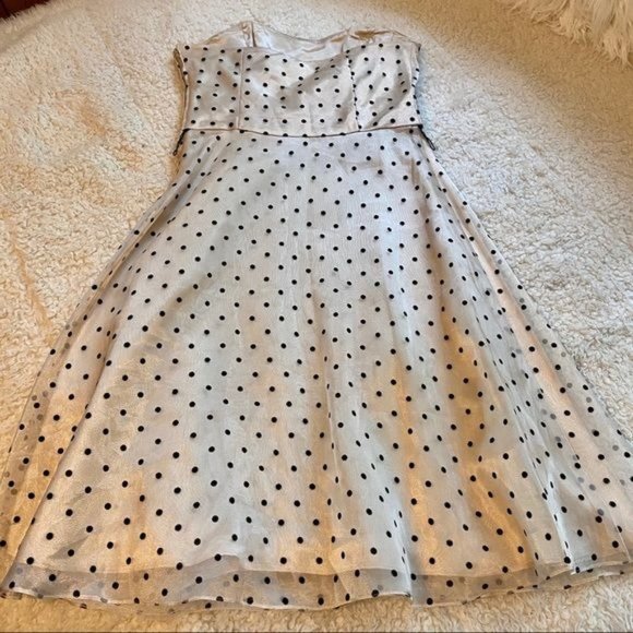 Betsy & Adam White Polka Dot Dress - Picture 13 of 15